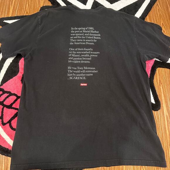 Supreme Scarface Split Tee - Size X-Large - Black - Used - Picture 6 of 9